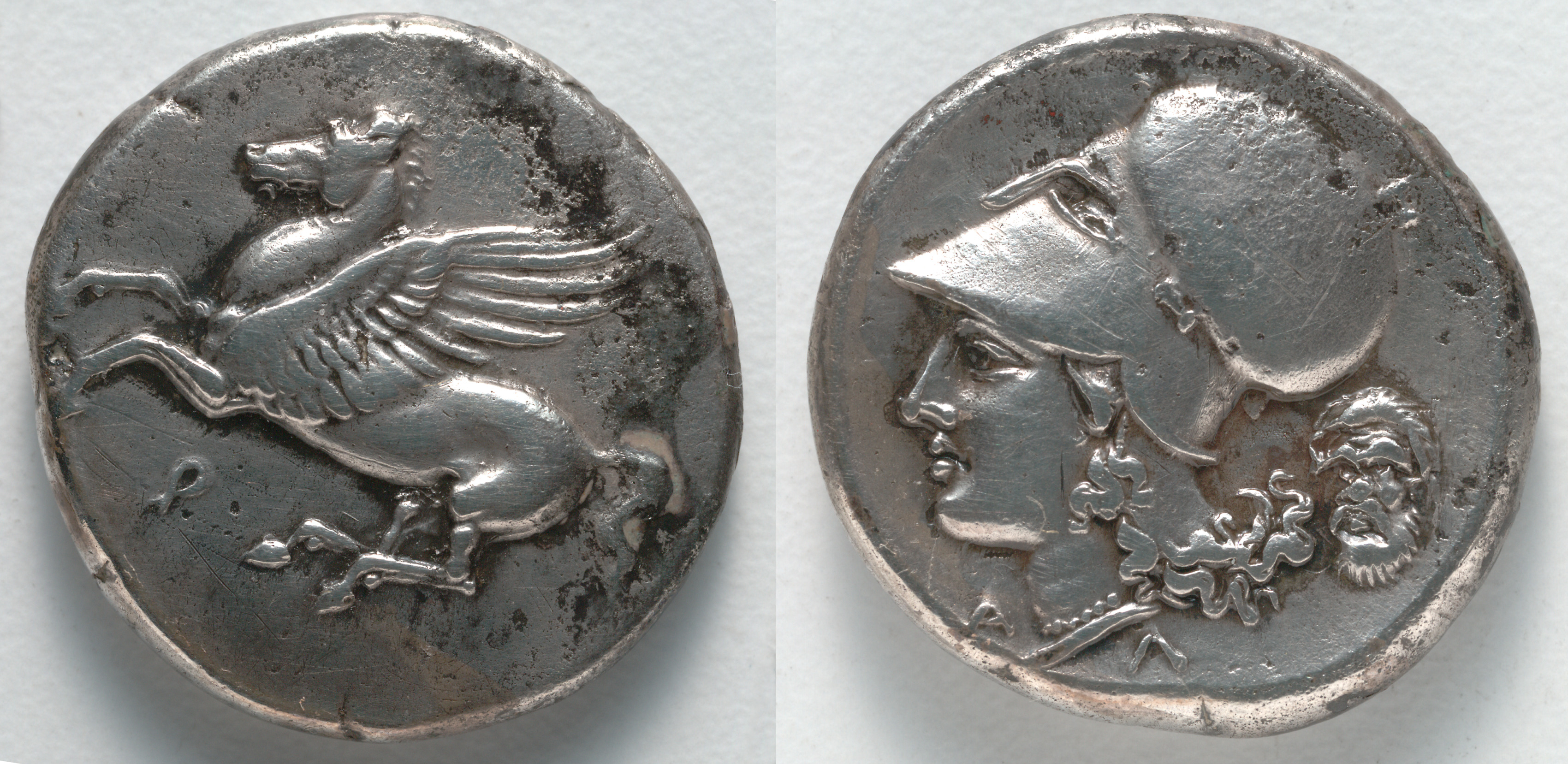 Stater: Pegasos (obverse); Head of Athena (reverse) | Cleveland