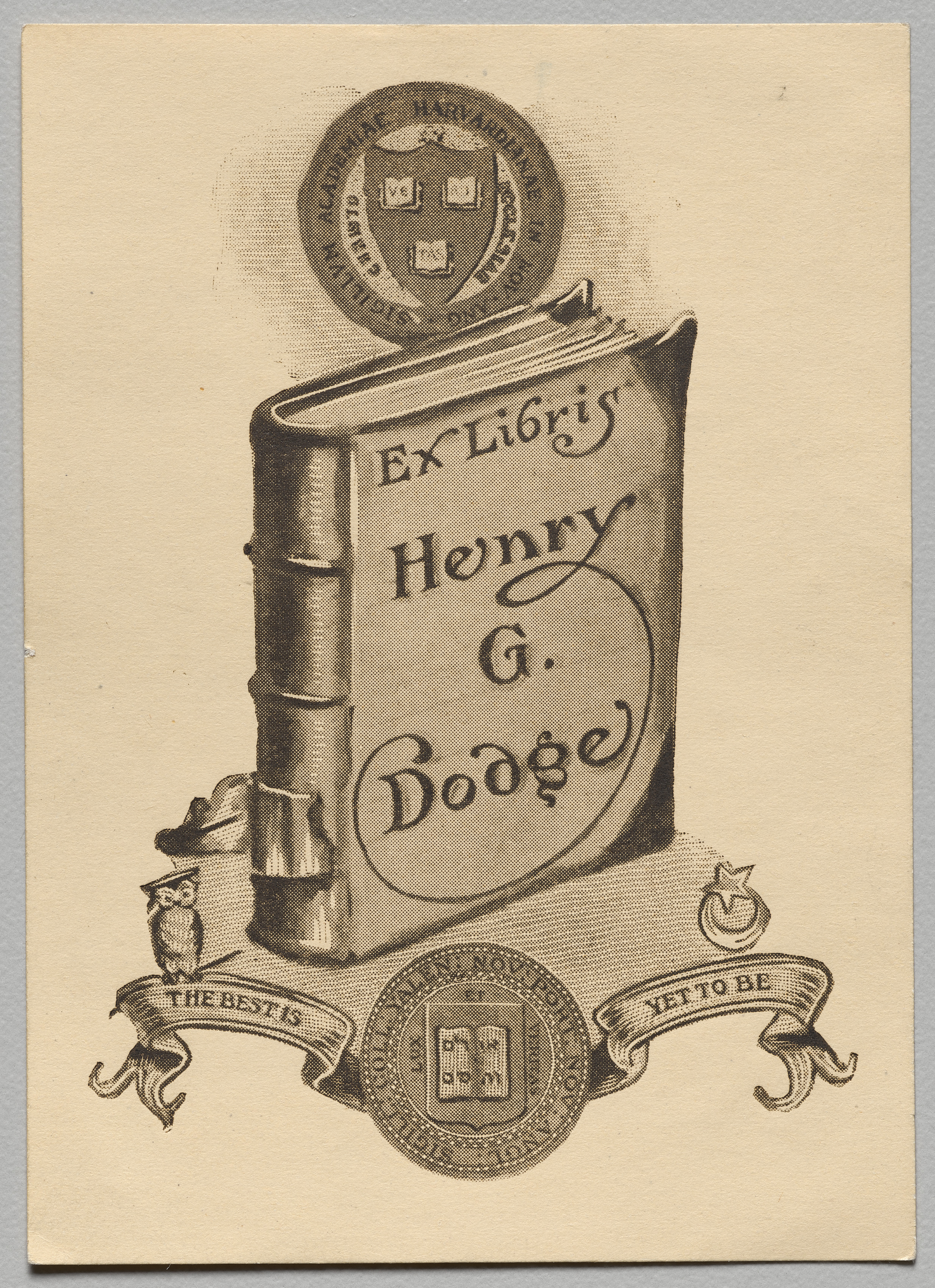 Unknown artist, Bookplate: Henry G. Dodge