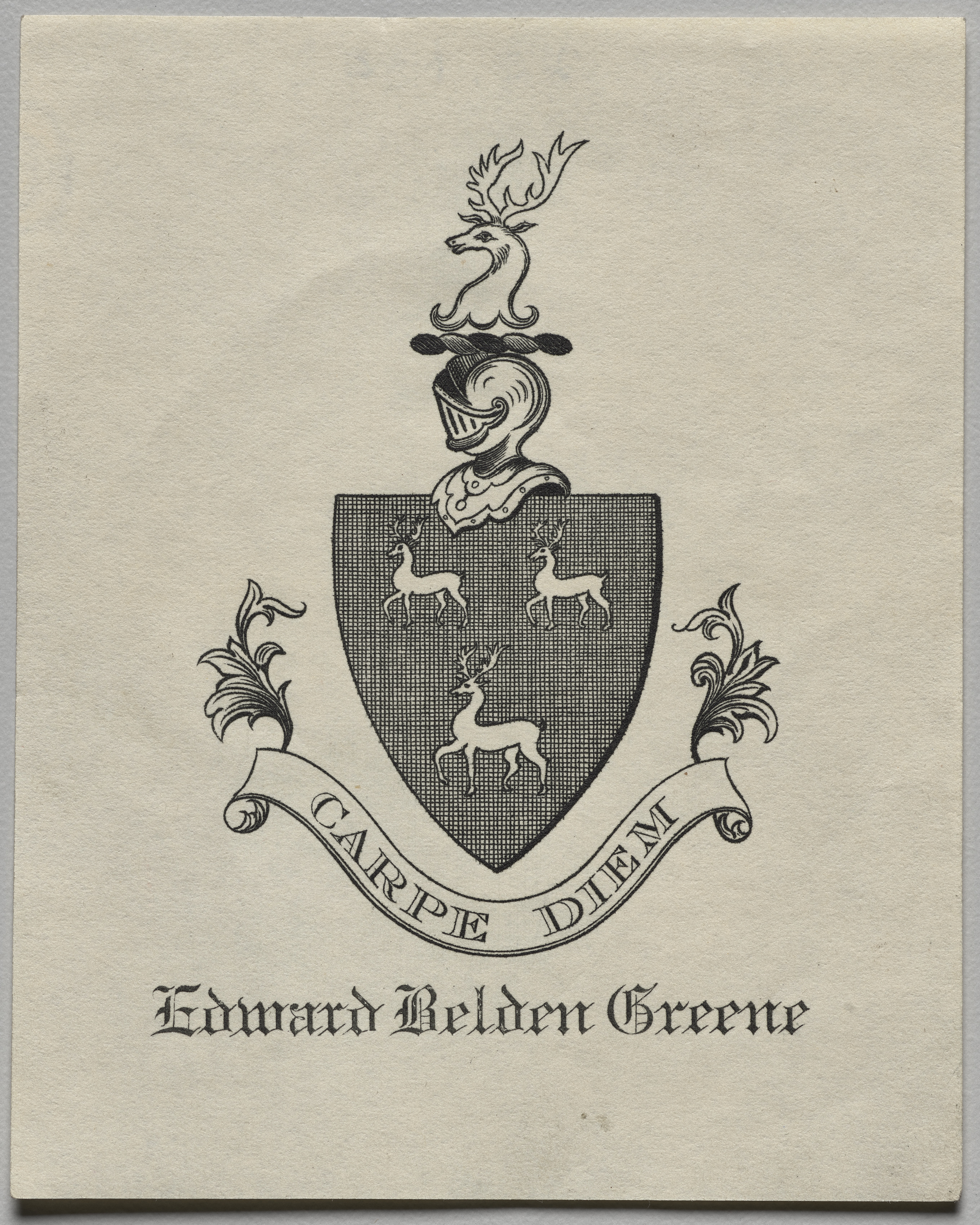 Unknown artist, Bookplate: Edward Belden Greene