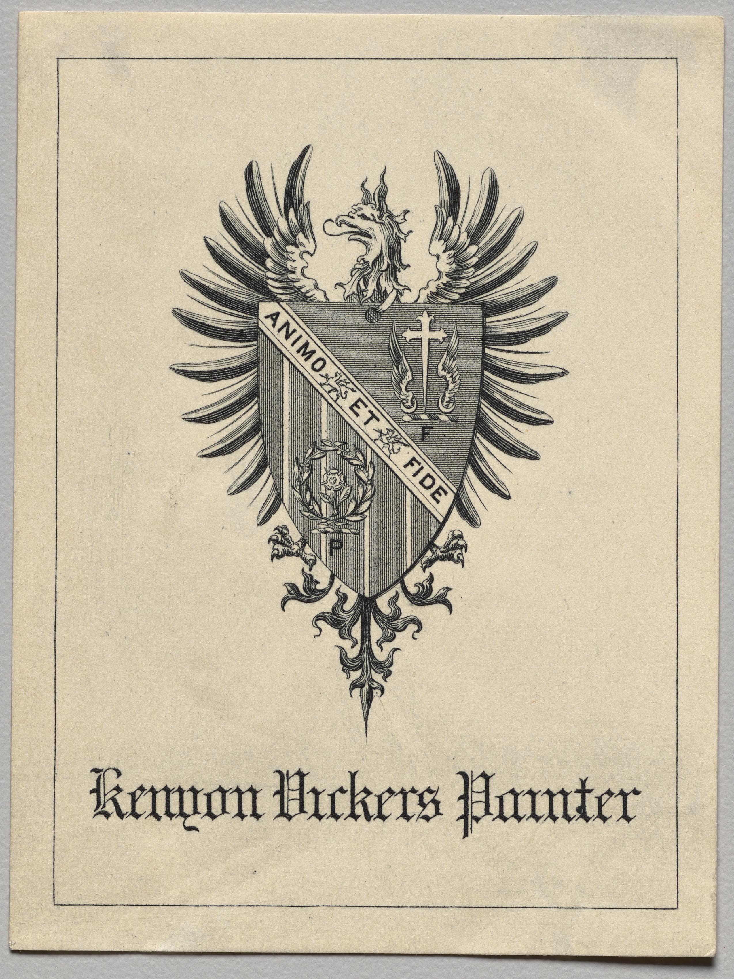 Unknown artist, Bookplate: Kenyon Vickers Painter