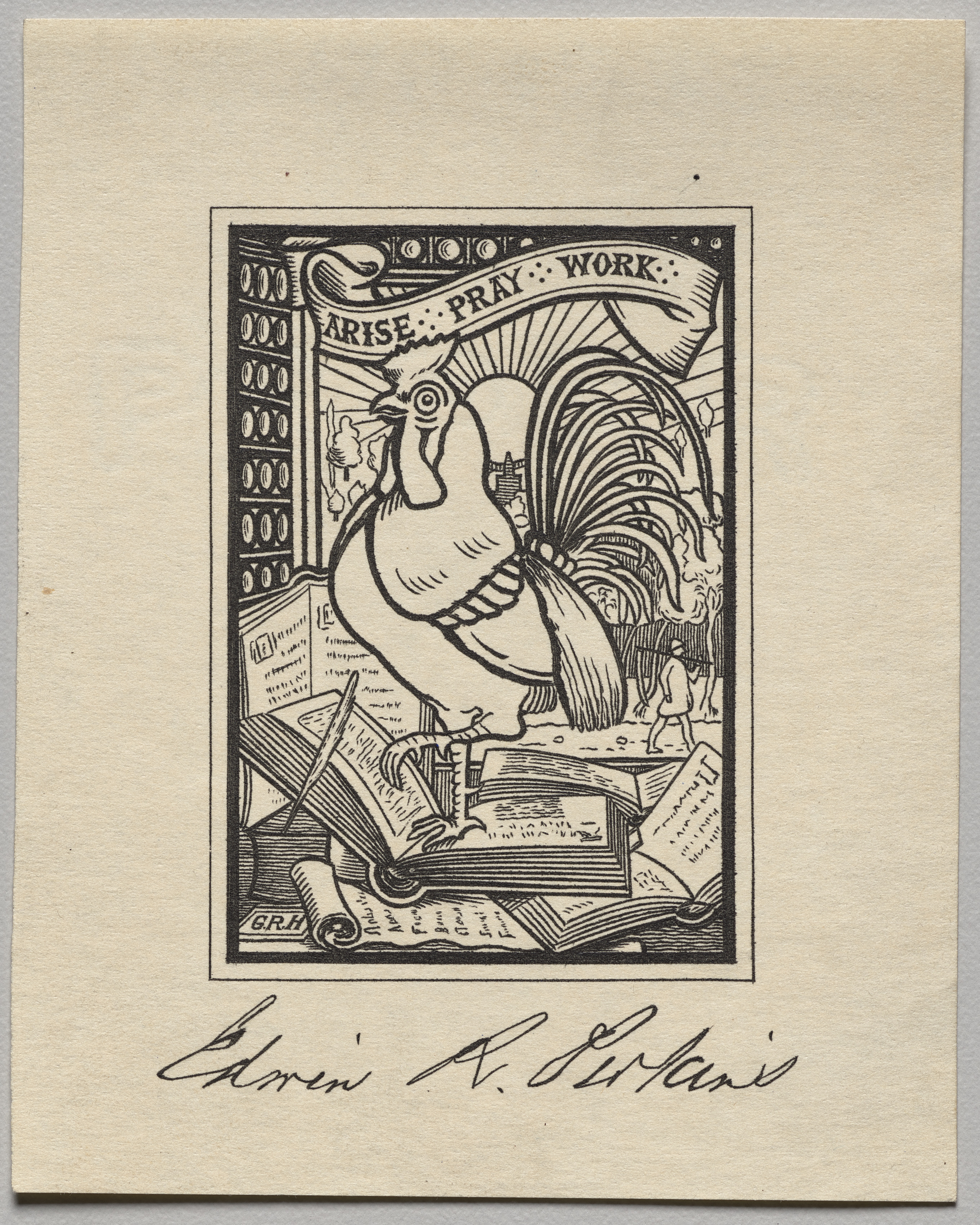 Unknown artist, Bookplate: Edwin R. Perkins