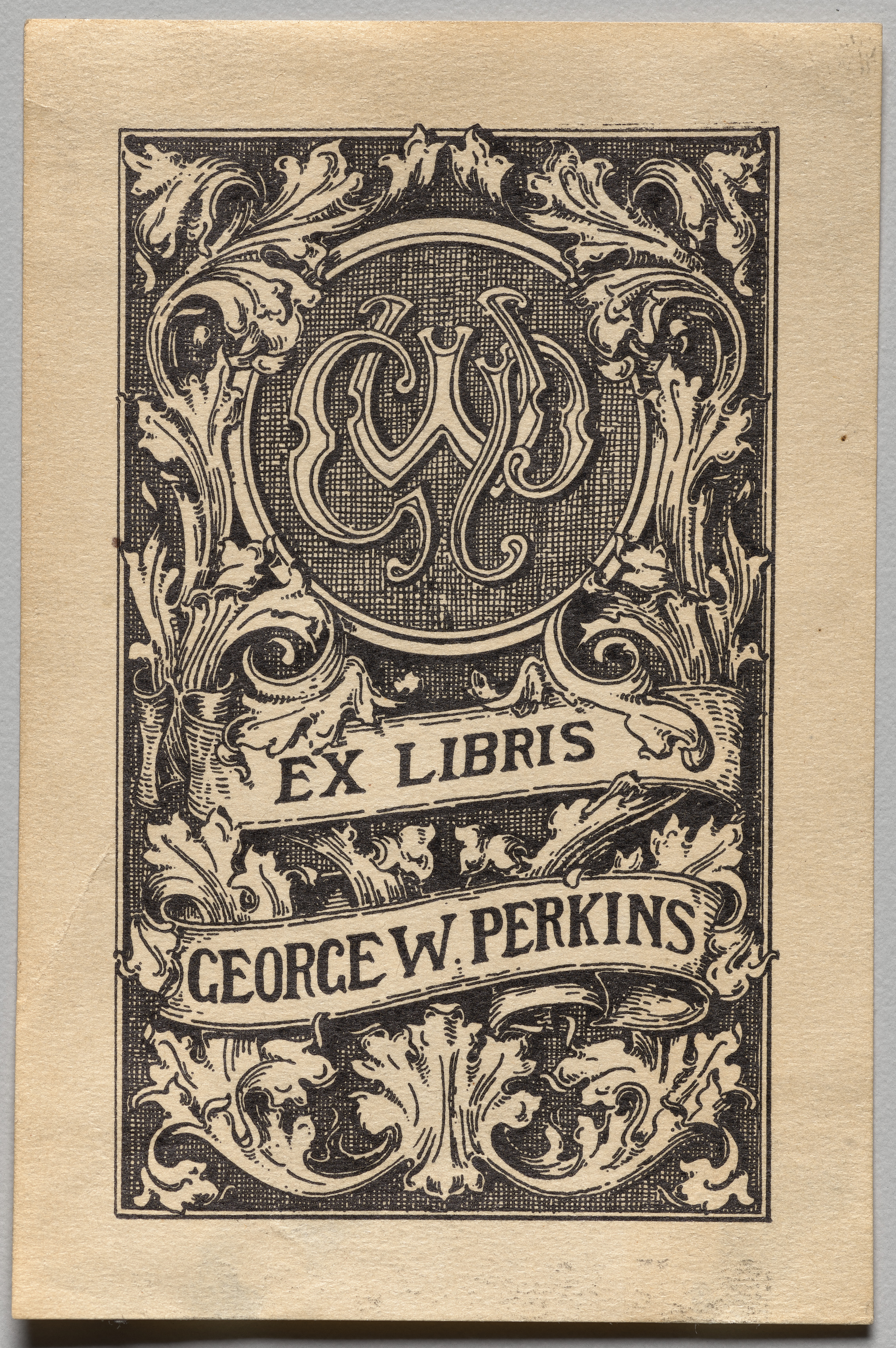 Unknown artist, Bookplate: George W. Perkins