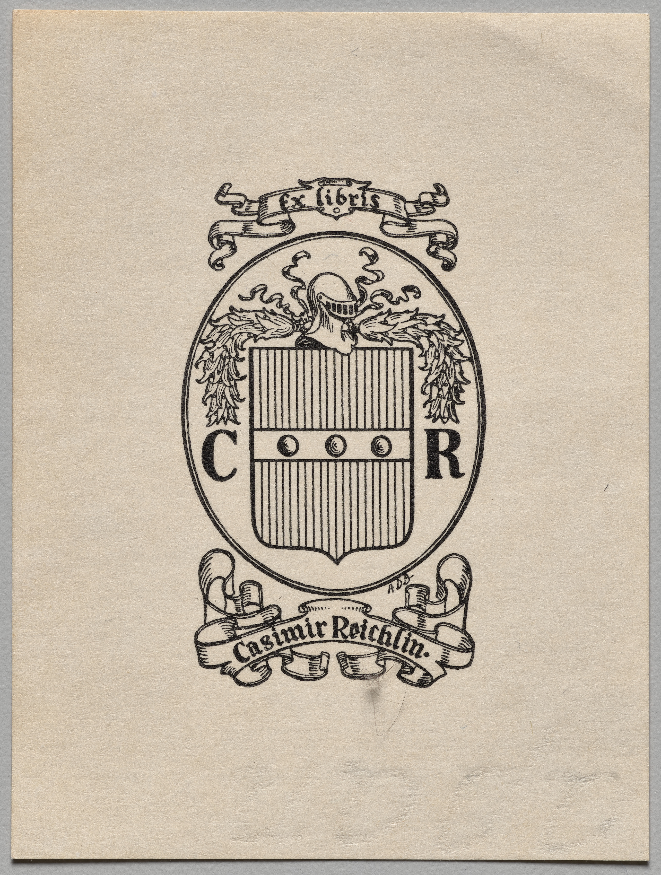 Unknown artist, Bookplate: Casimir Reichlin