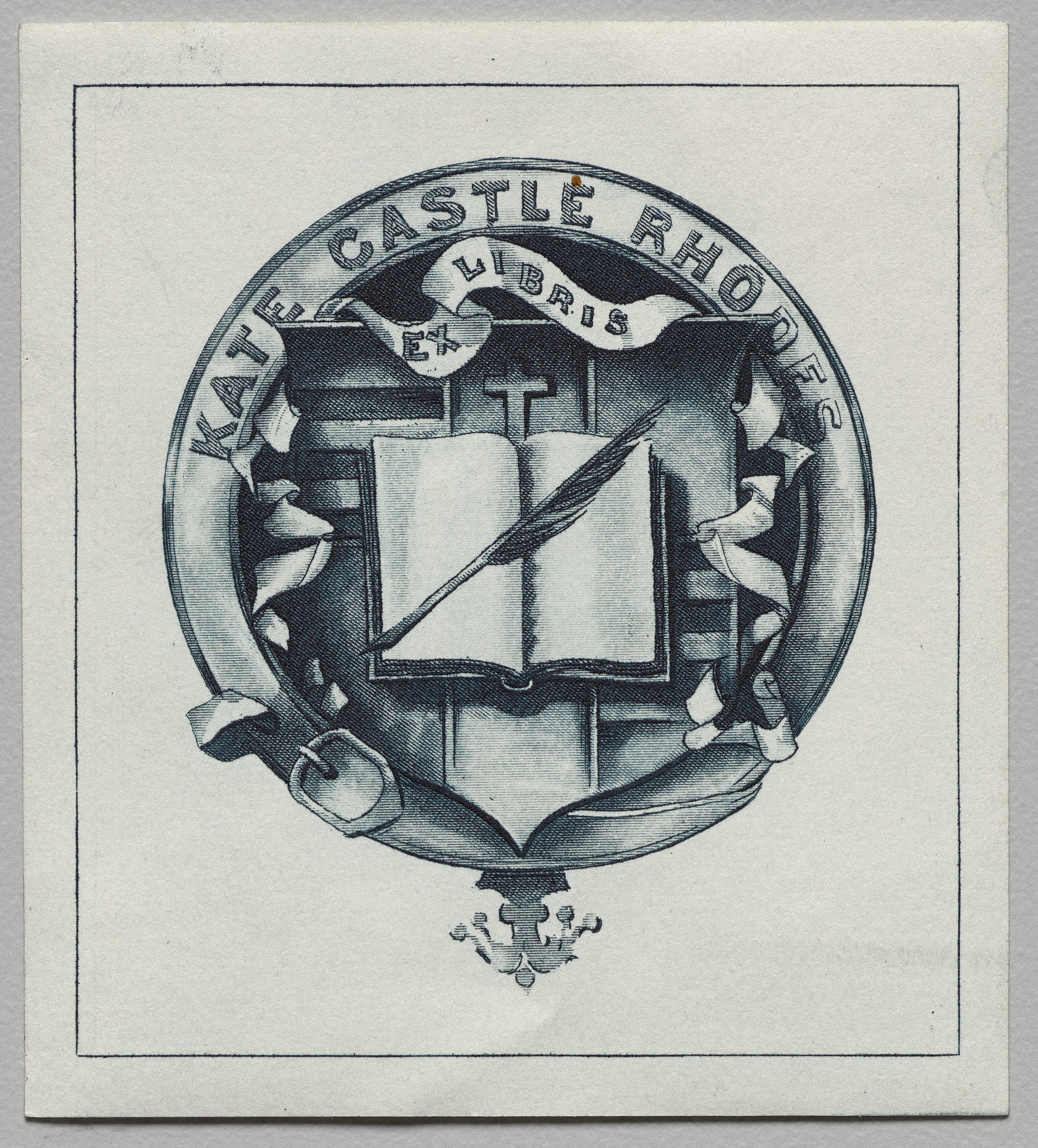 Unknown artist, Bookplate: Kate Castle Rhodes