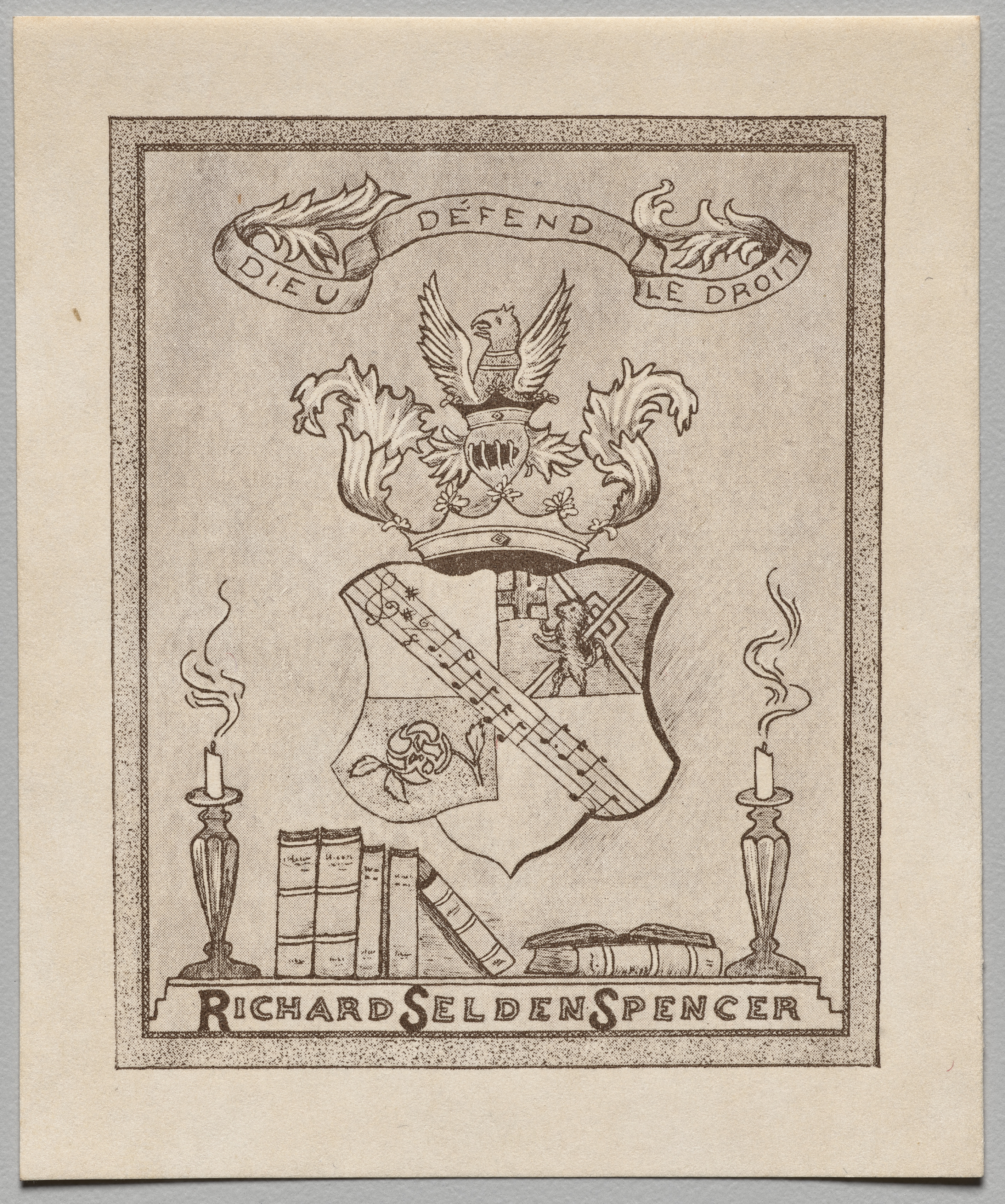 Unknown artist, Bookplate: Richard Selden Spencer