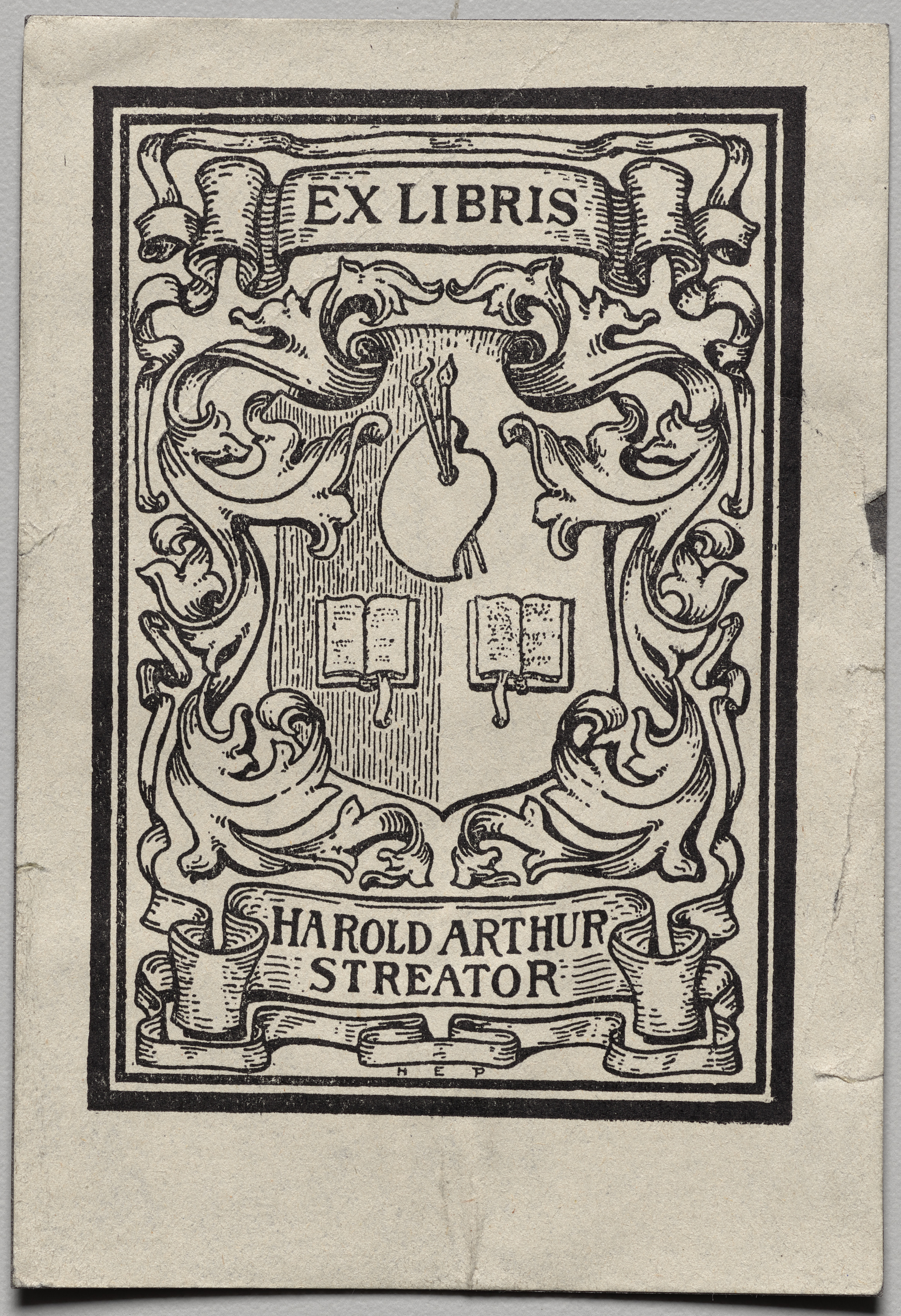Unknown artist, Bookplate: Harold Arthur Streator