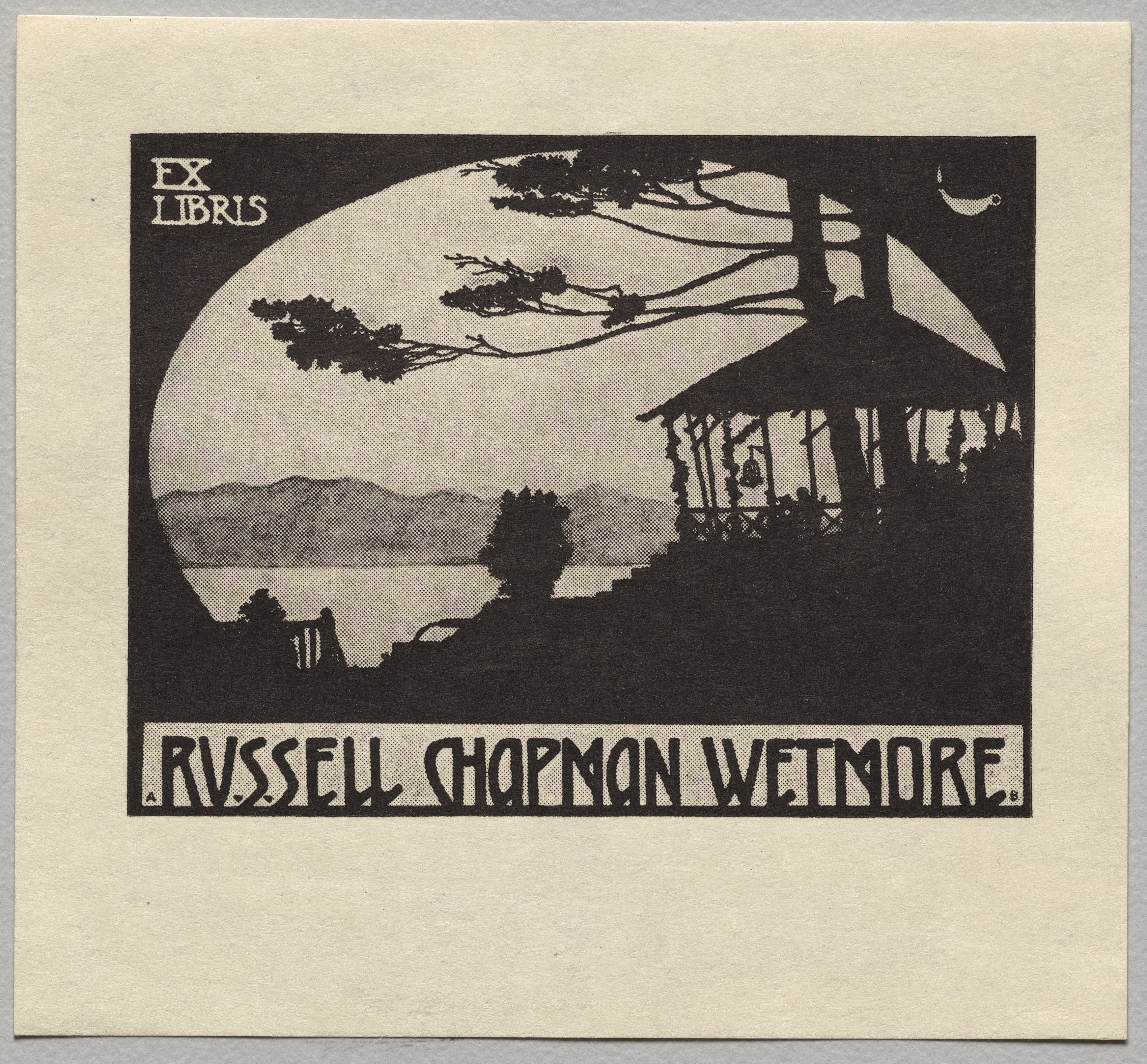 Unknown artist, Bookplate: Russell Chapman Wetmore
