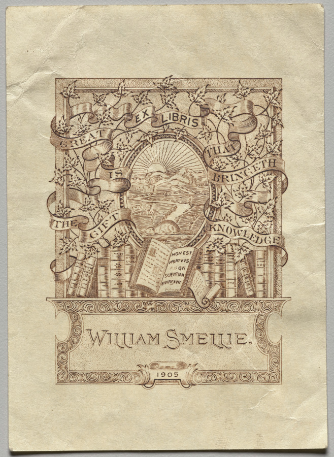 Bookplate: William Smellie