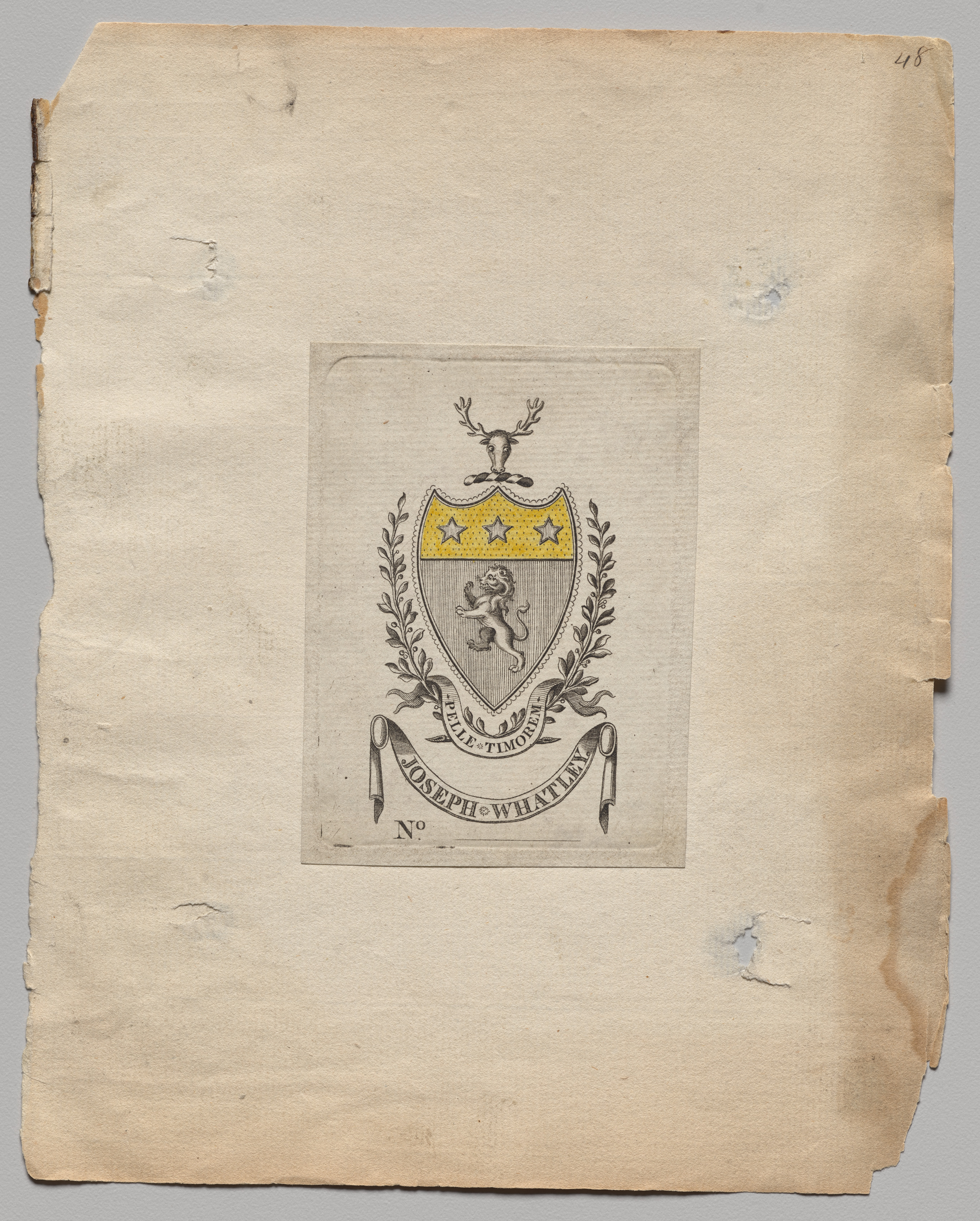 Unknown artist, Bookplate: Joseph Whatley