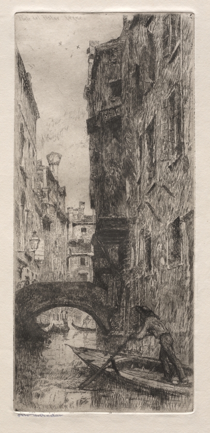 Etchings of Venice: Ponte del Pistor, Venice