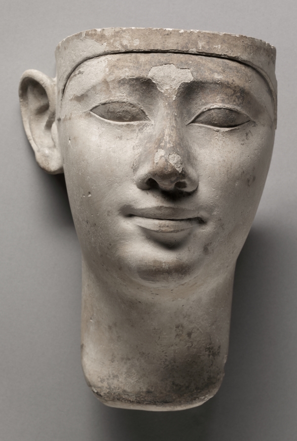 Votive Head of a King by Unknown Artist (-305), limestone at Cleveland Museum of Art