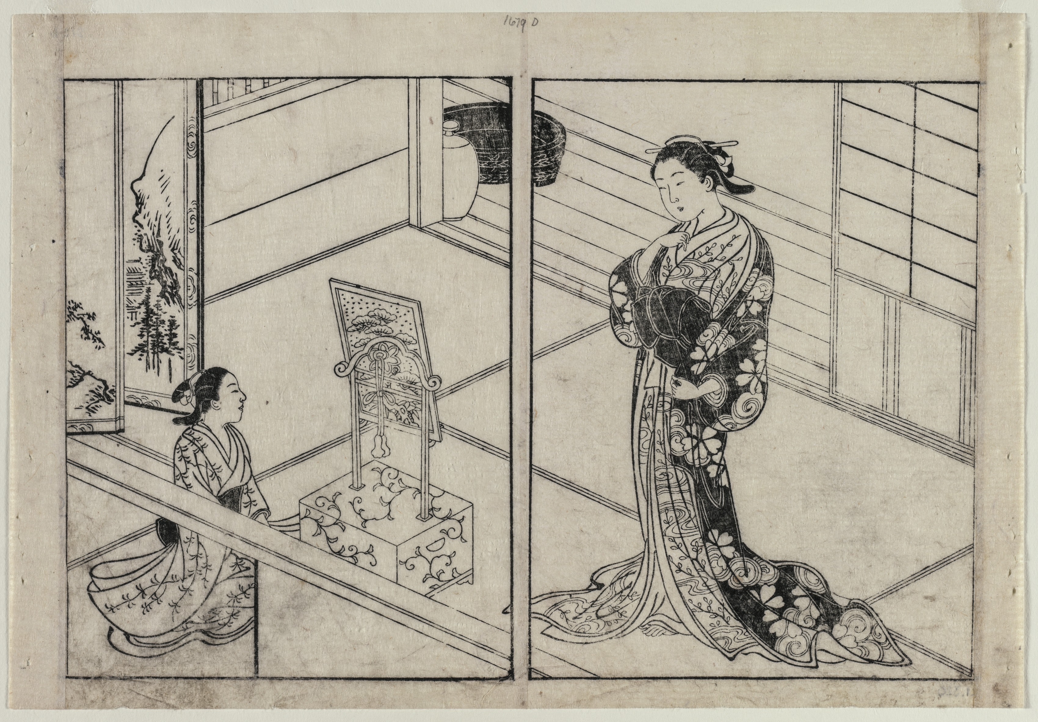 Woman and Child Beside a Mirror Stand | Cleveland Museum of Woman and Child Beside a Mirror Stand | Cleveland Museum of