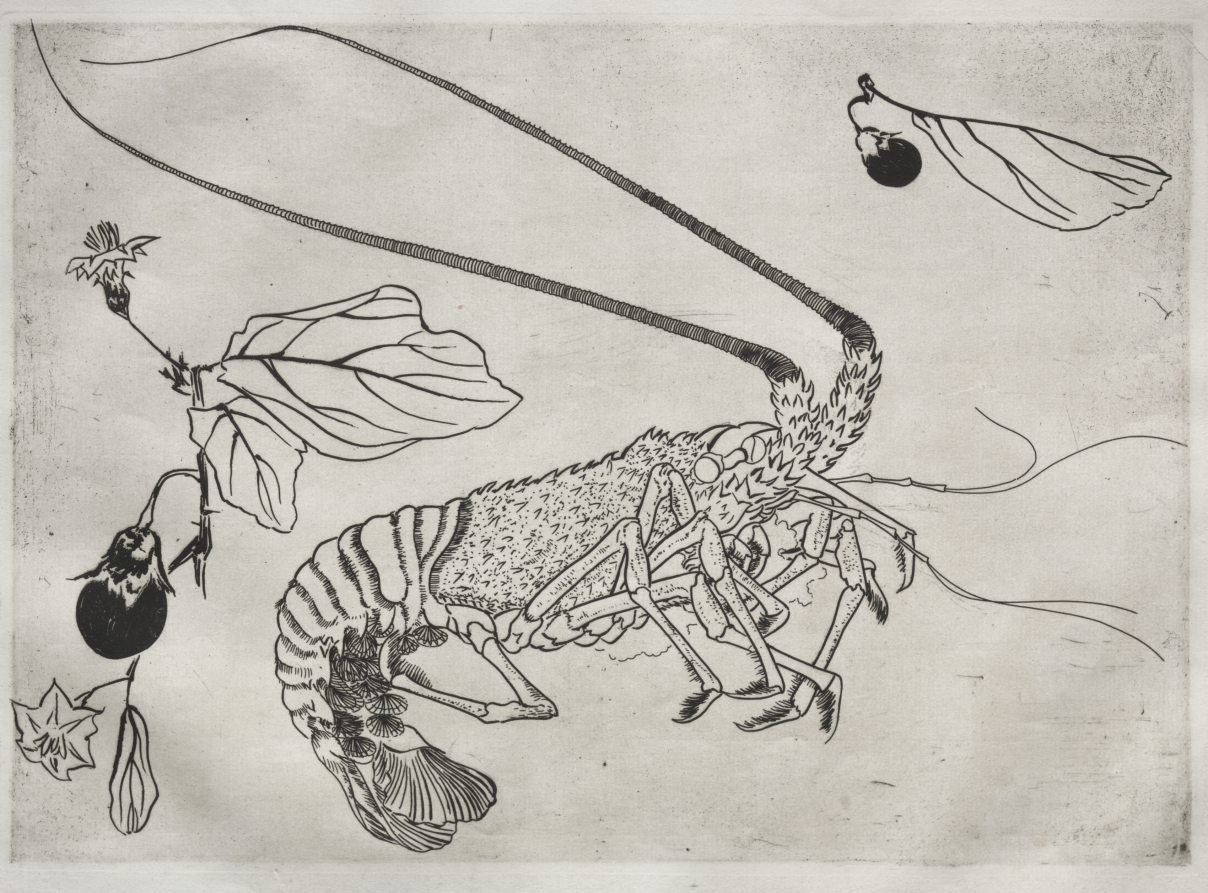 Dinner Service (Rousseau service): Large lobster with raised antenna (no. 21)