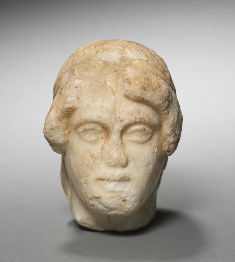 Head of a Kore by Unknown Artist (-480), marble at Cleveland Museum of Art