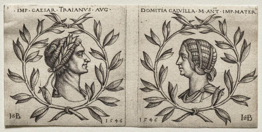 Busts of Emperor Trajan and Domitia Calvilla