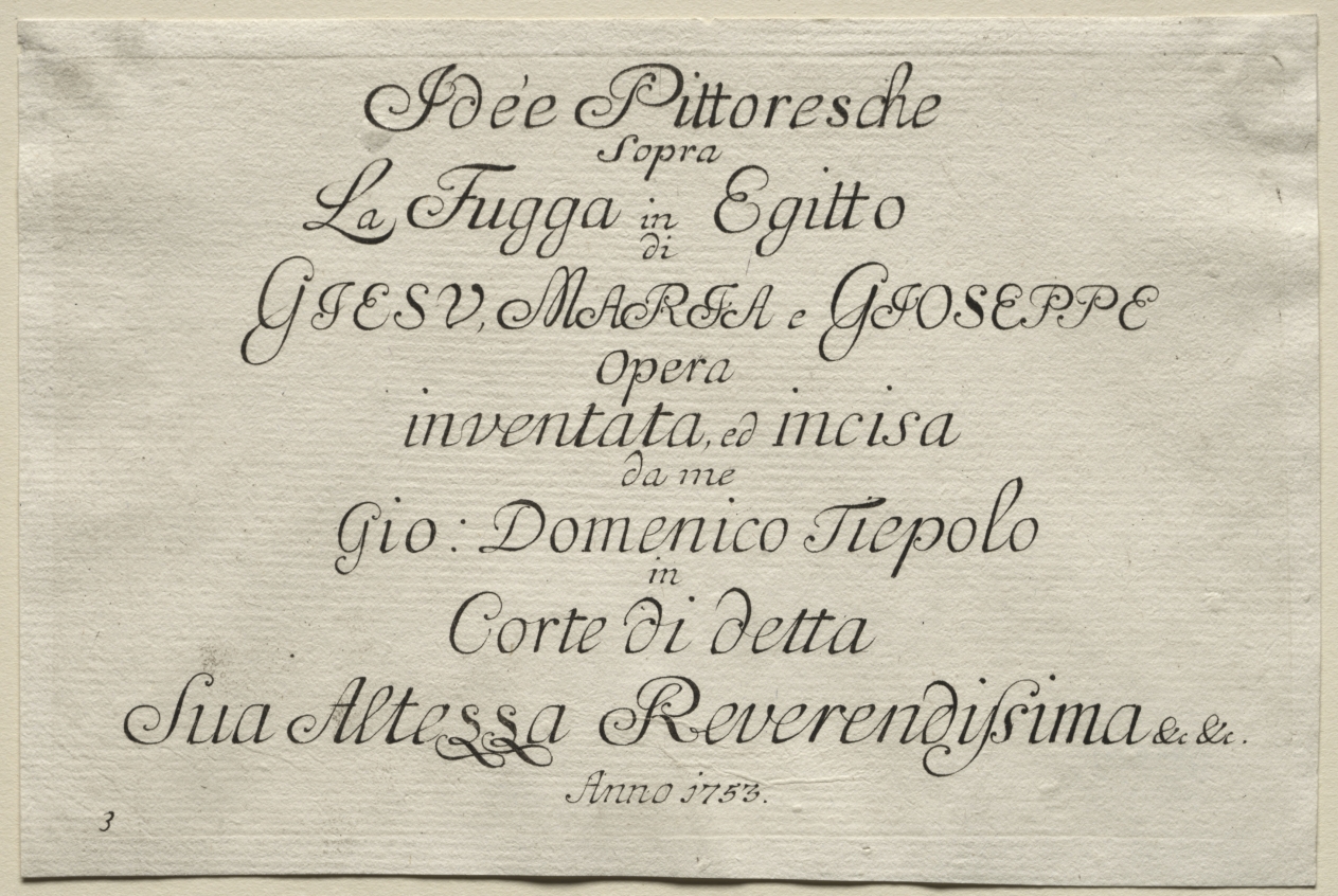 Flight into Egypt:  Title Page