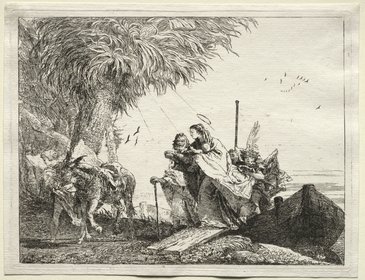 Flight into Egypt:  The Holy Family, Disembarking