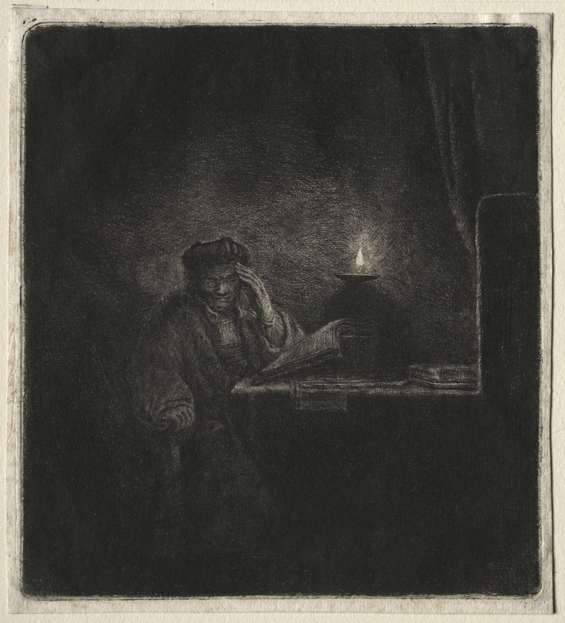 Copy of Student at a Table by Candelight