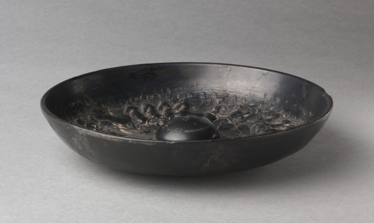 Black-Gloss Mesomphalic Phiale (Libation Bowl): Apotheosis of Herakles