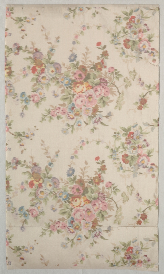 Printed Silk with Flower Design