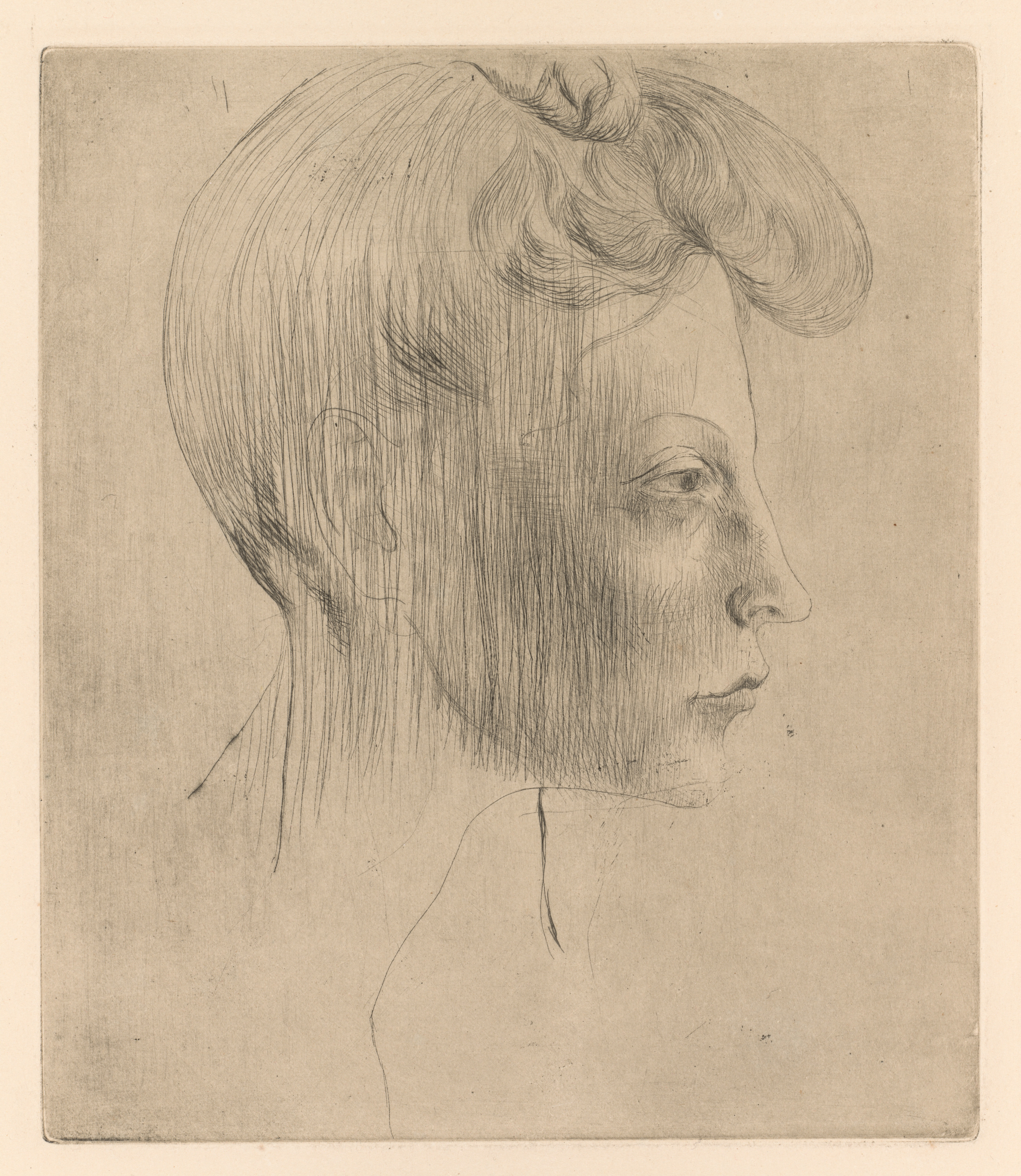 Head of a Woman in Profile
