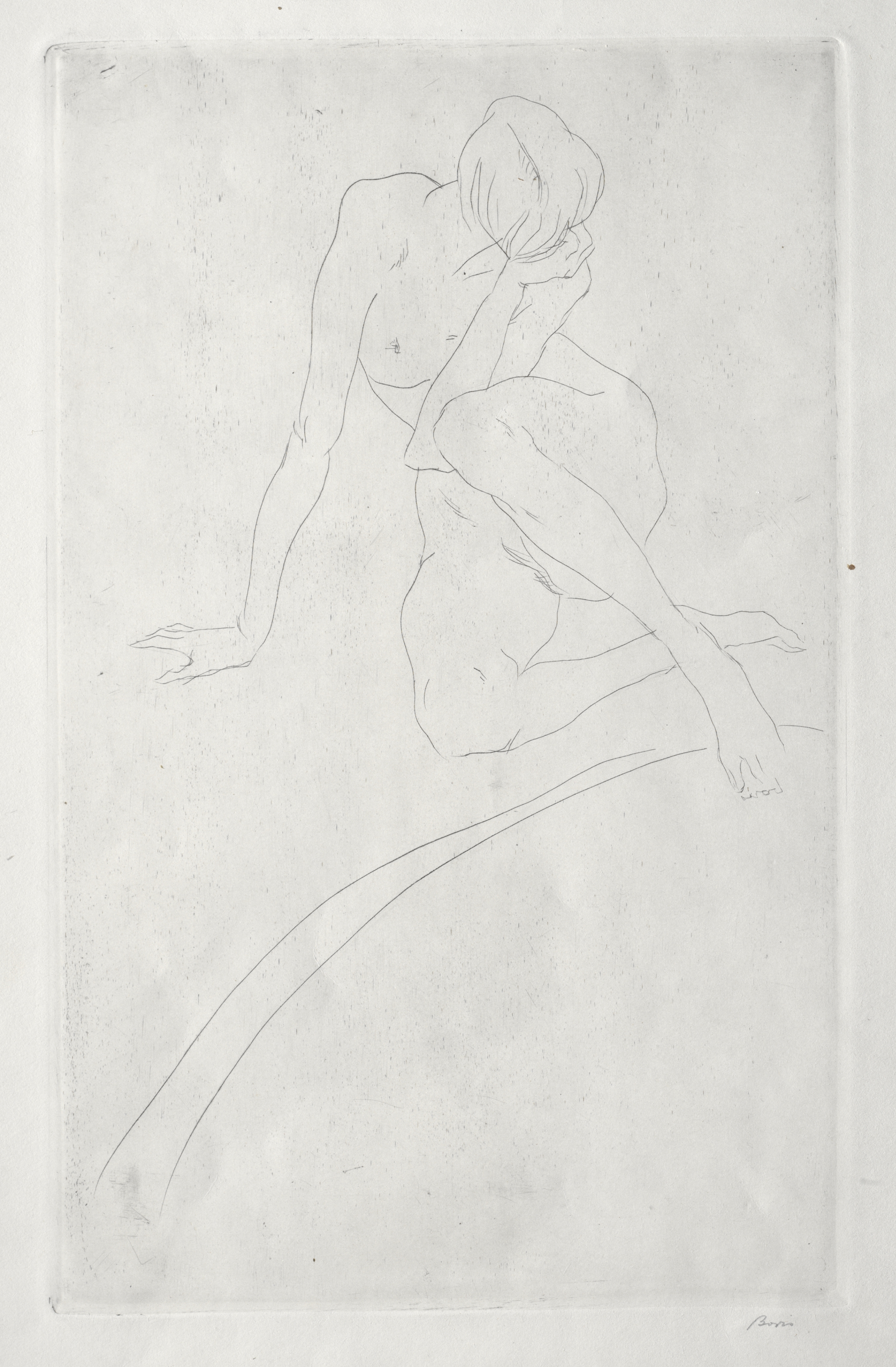 Boris, Study of a Nude Woman Seated