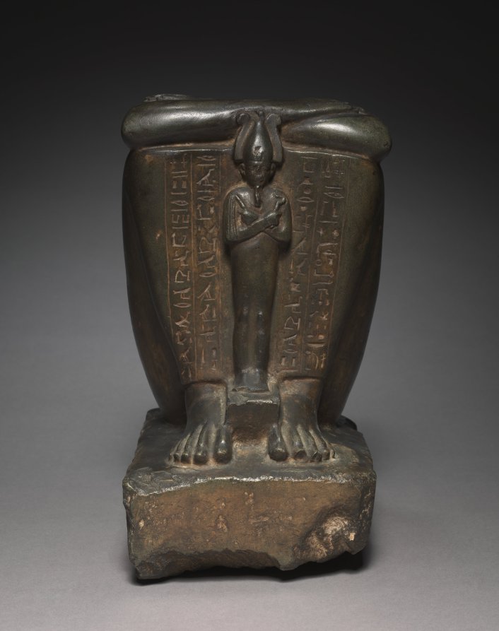 Block Statue of the Royal Acquaintance, Horwedja by Unknown Artist (-664), graywacke at Cleveland Museum of Art