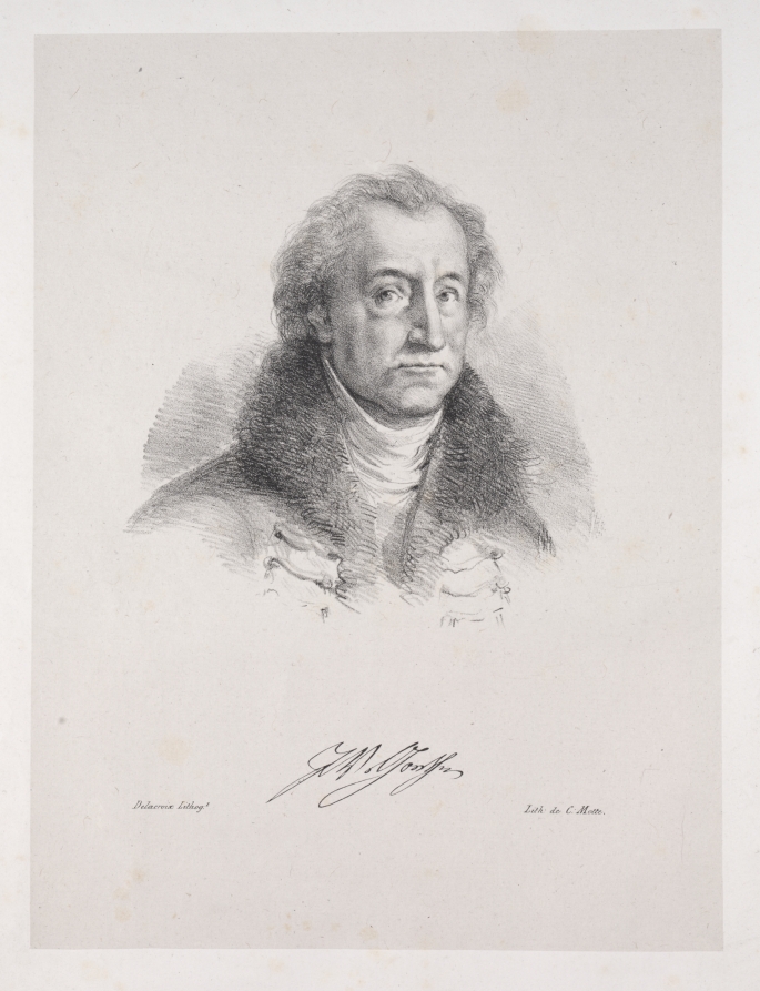 Illustrations for Faust:  Frontispiece - Portrait of Johann Wolfgang von Goethe