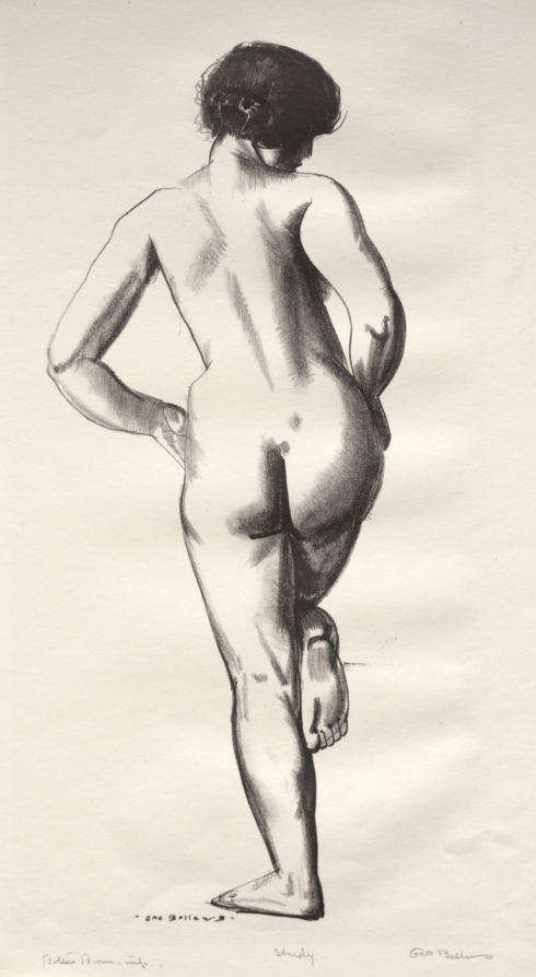 Nude Study, Girl Standing on One Foot