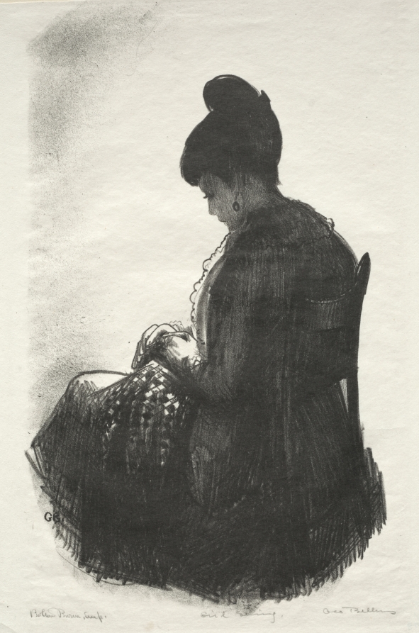Girl Sewing