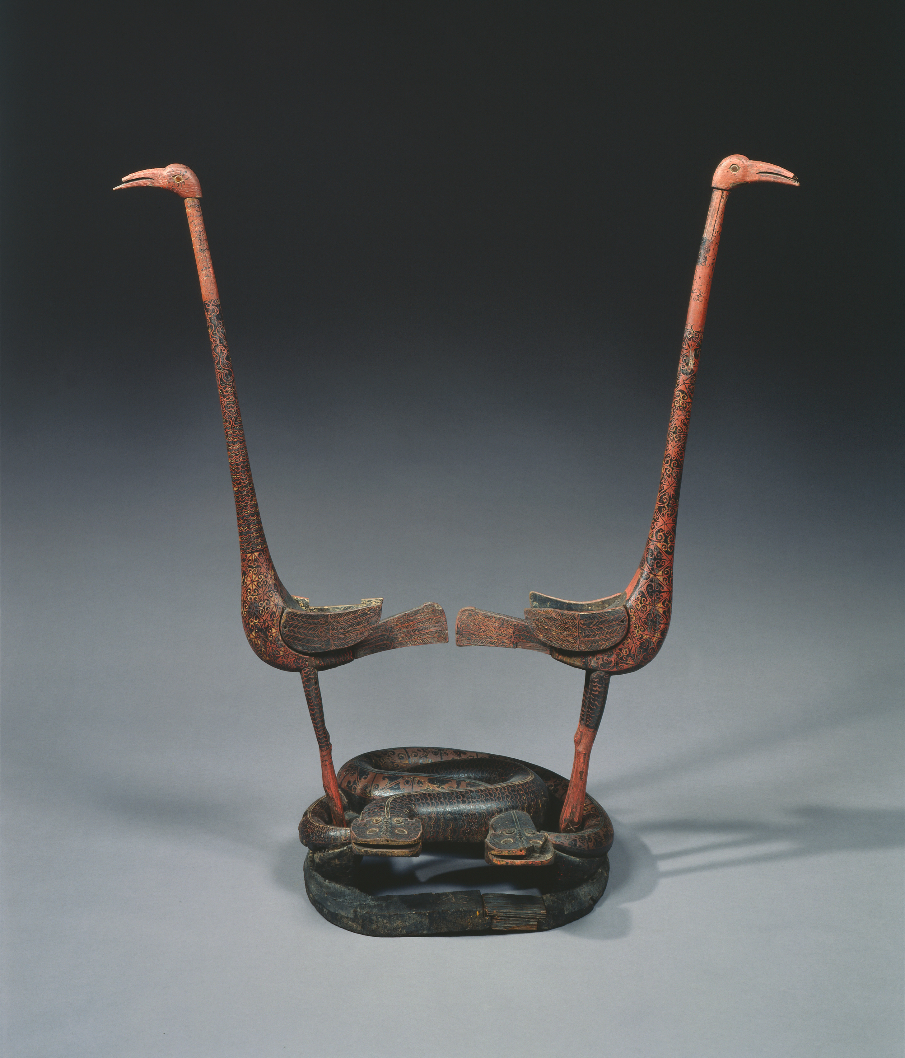 逆蕨手貼花文手炉】 ヘレニズム骨董 逆蕨手貼花文手炉】