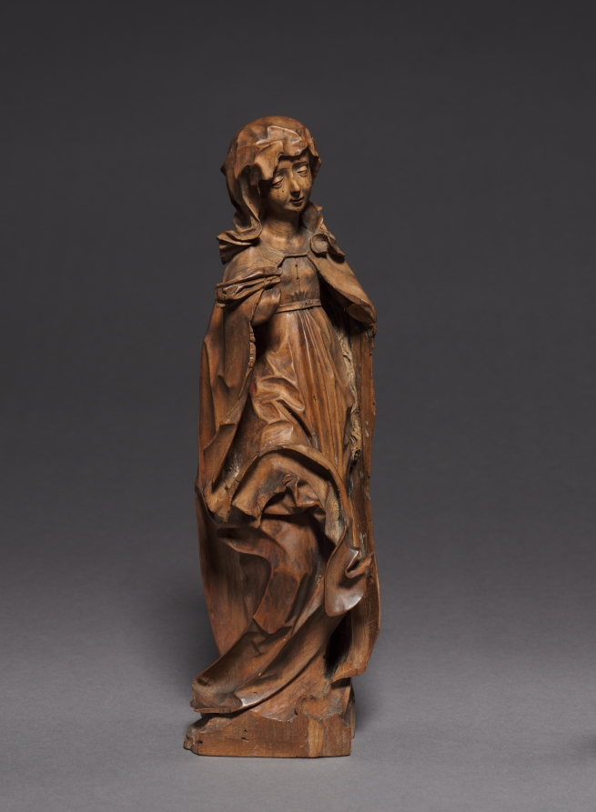 Mourning Virgin from a Crucifixion Group by Unknown Artist (1620), pearwood at Cleveland Museum of Art