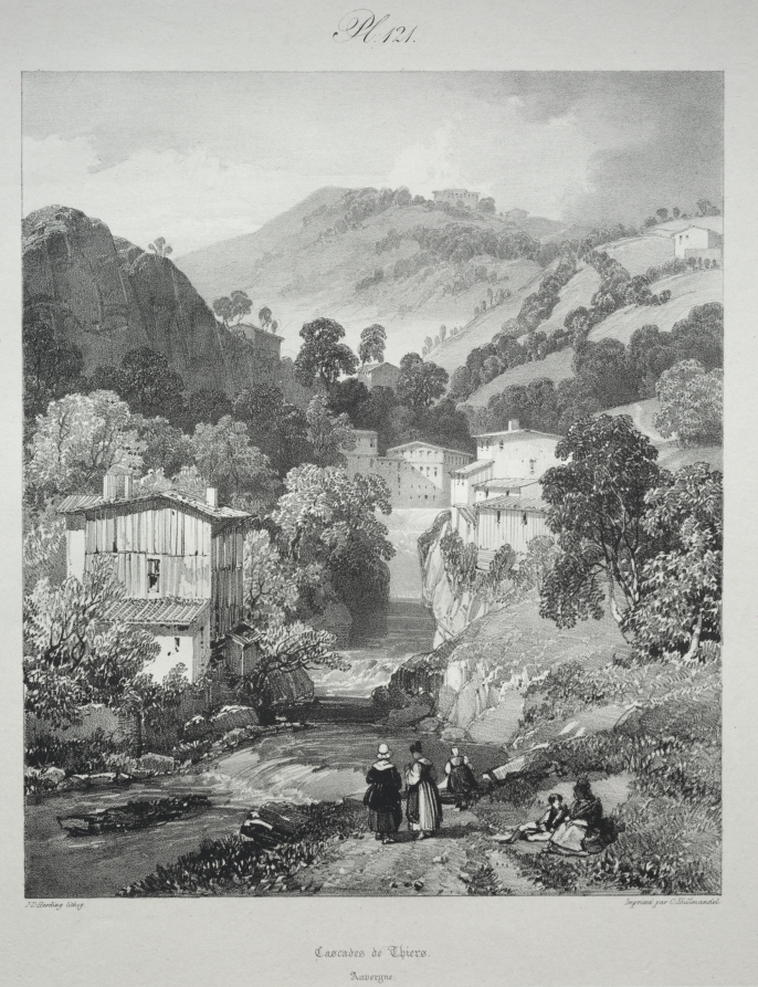 Voyages pittoresques et romantiques dans l'ancienne France.  Auvergne:  Cascades de Thiers
