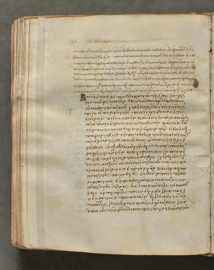 Text, folio 310 (verso), from a Gospel Book with Commentaries