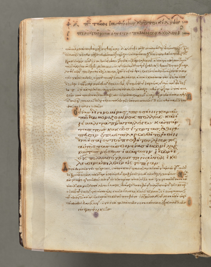 Text, folio 34 (verso), from a Gospel Book with Commentaries