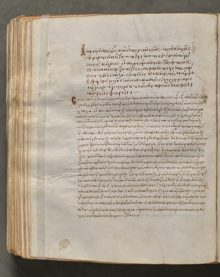 Text, folio 351 (verso), from a Gospel Book with Commentaries