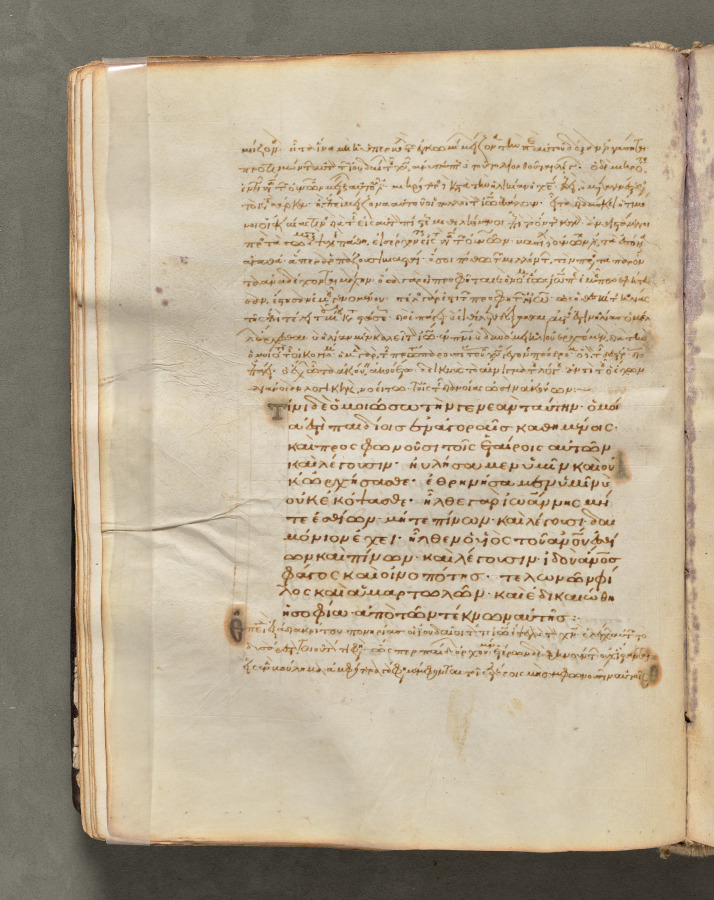 Text, folio 48 (verso), from a Gospel Book with Commentaries