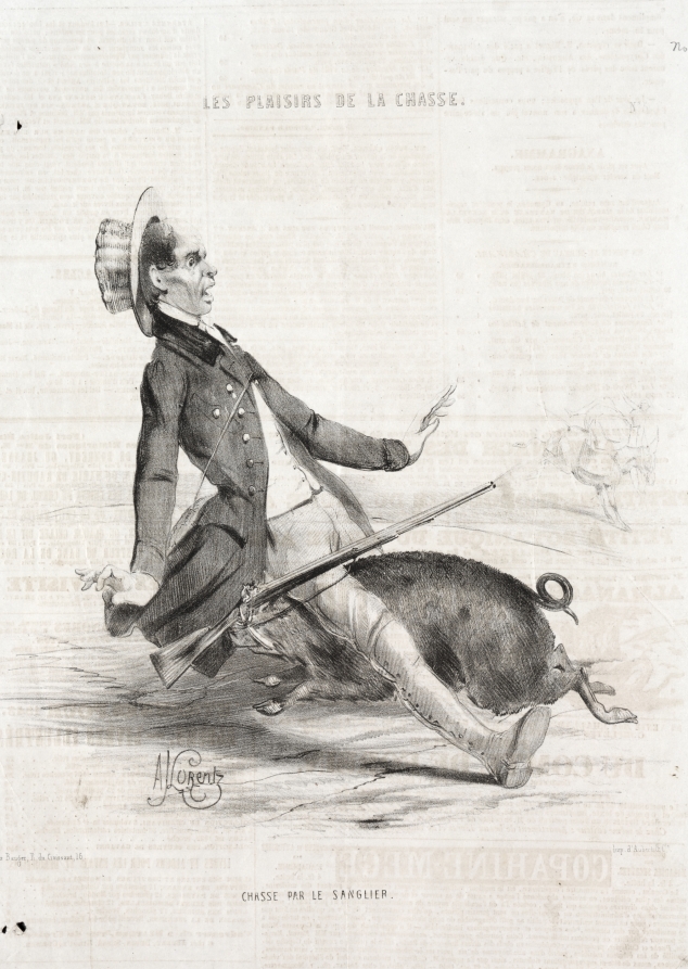 Les Plaisirs de la chasse:  Chasse par le sanglier