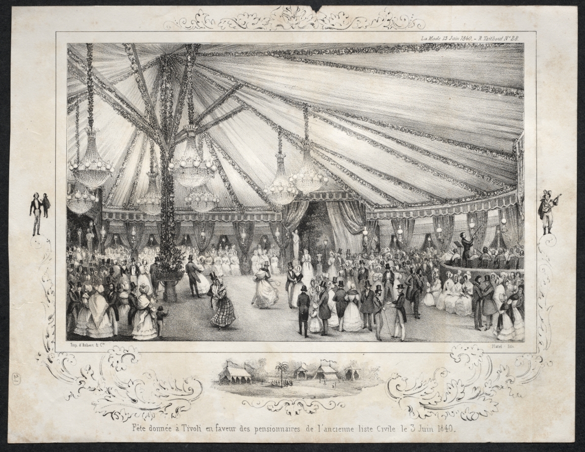 Fête donnée à Tivoli en faveur des pensionnaires de l'ancienne liste civile le 3 Juin 1840