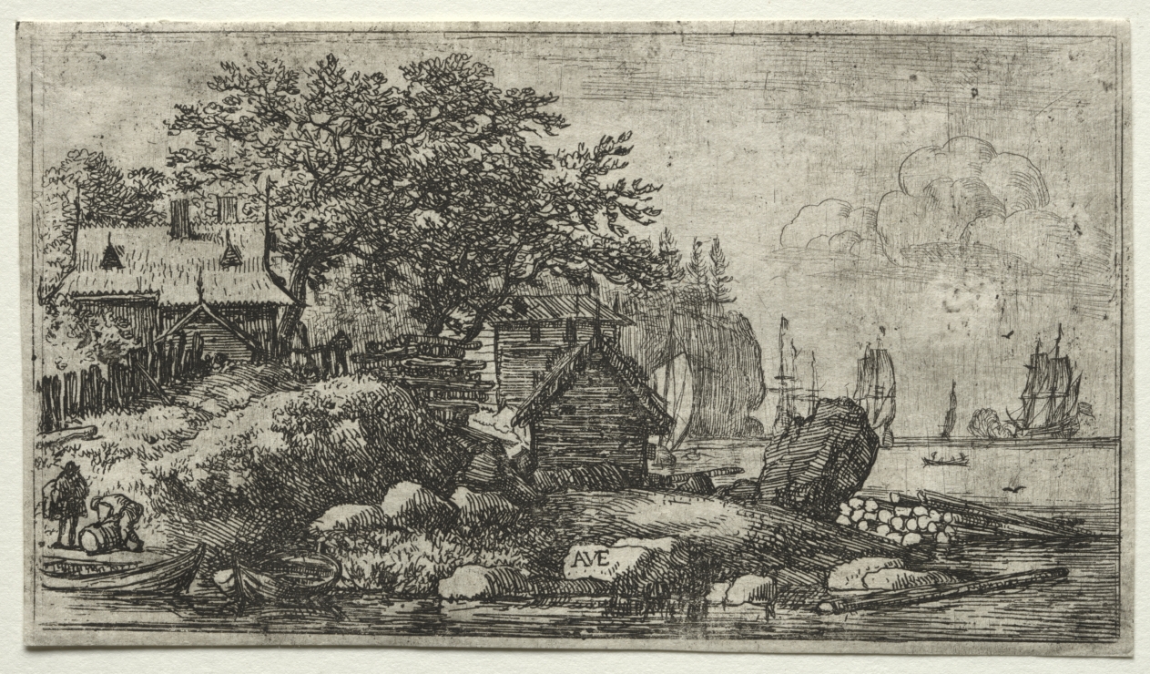 Eight landscapes (H.57-64): Landscape with Two Empty Boats