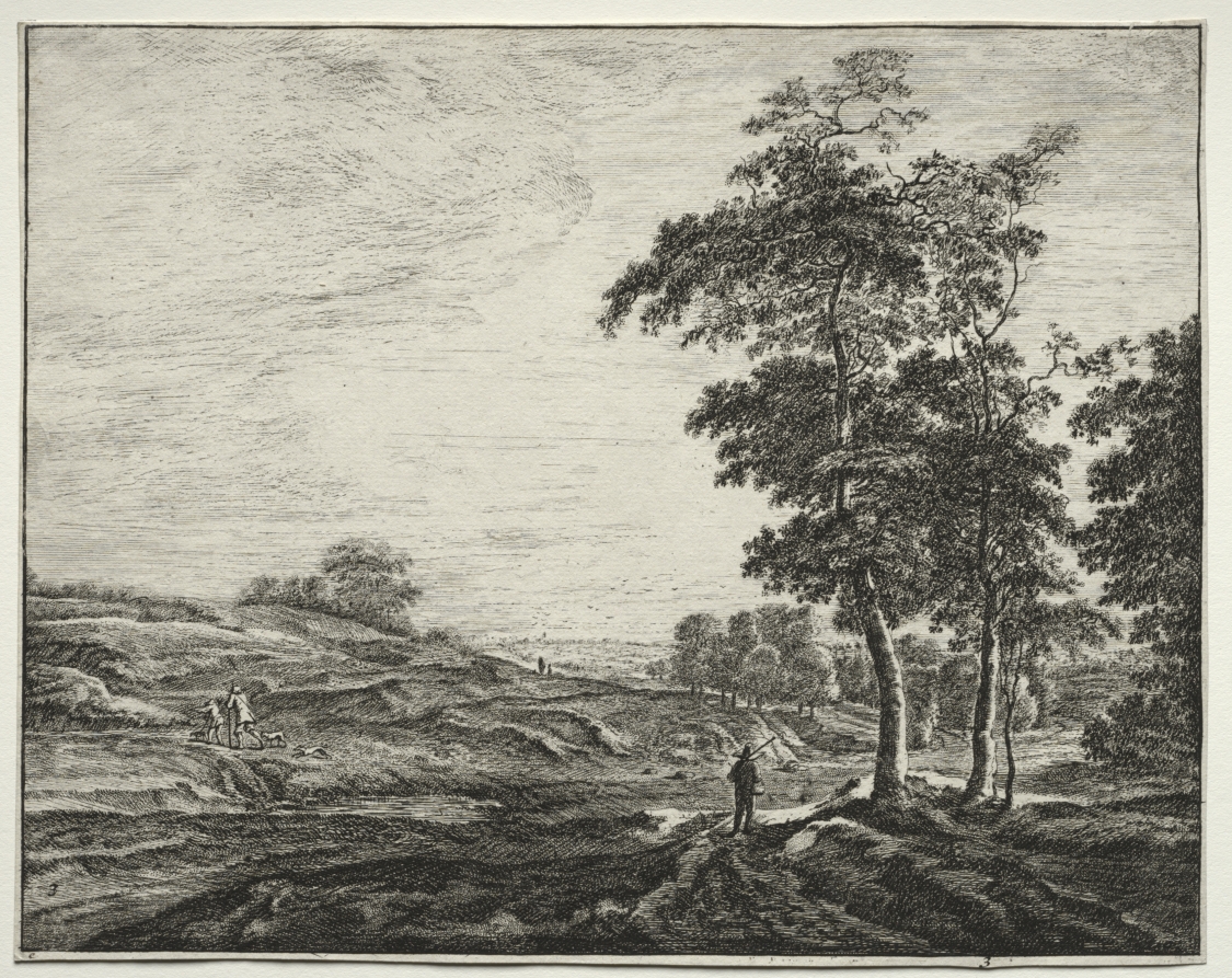 Six views in the Wood of the Hague: Plate 3, Peasant Seen from the Back