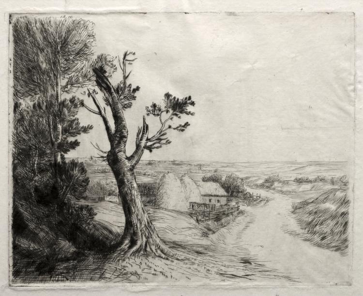Landscape with Strawstacks