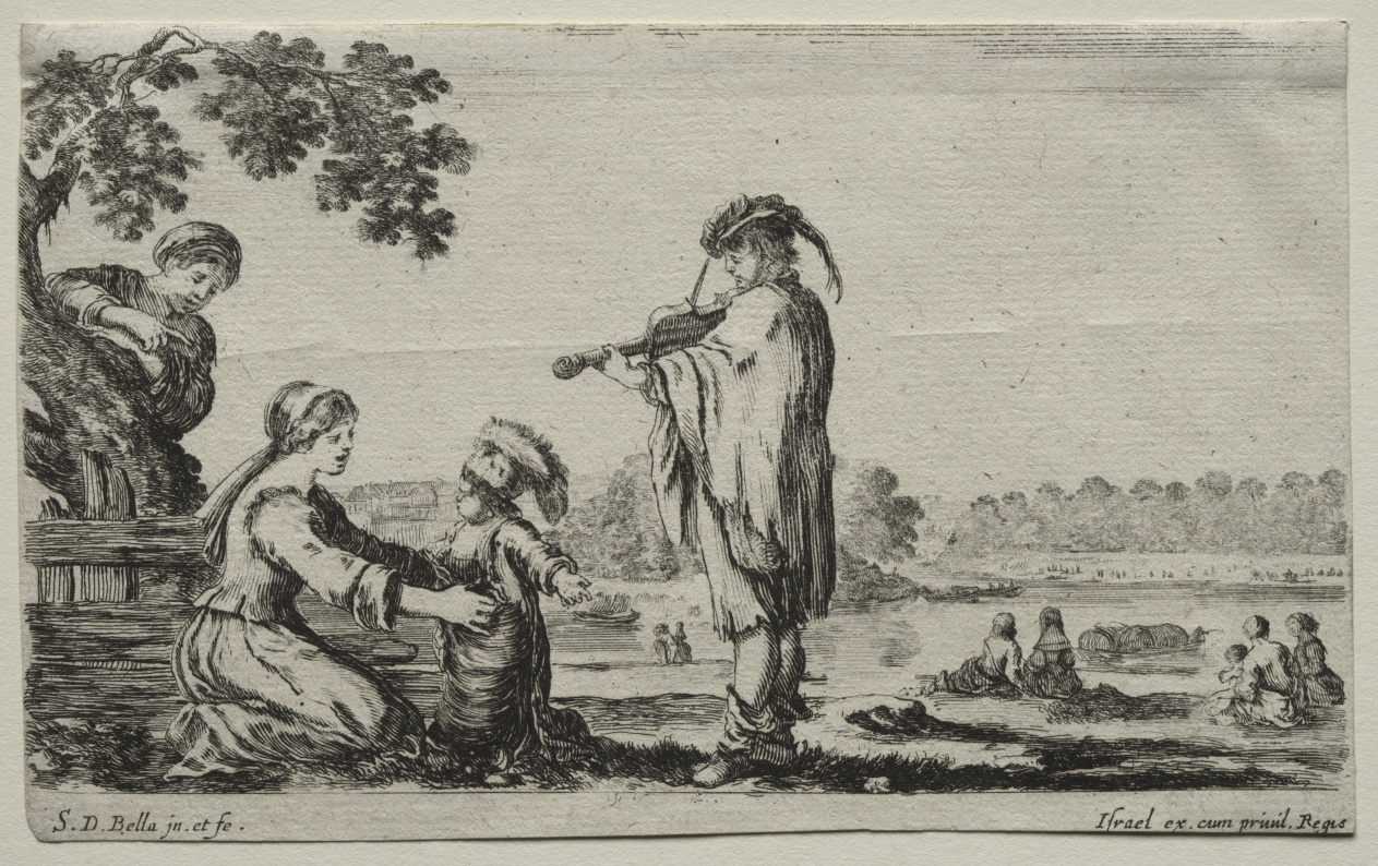 Various Figures and Landscapes:  A Violin Player