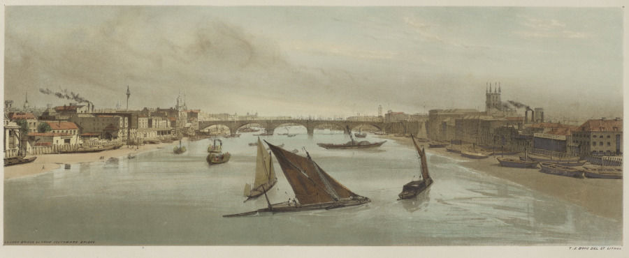 London As It Is:  London Bridge, from Southwark Bridge