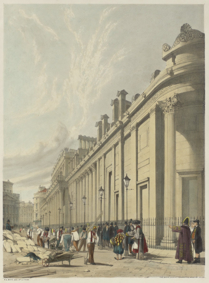 London As It Is:  The Bank, Looking towards the Mansion House