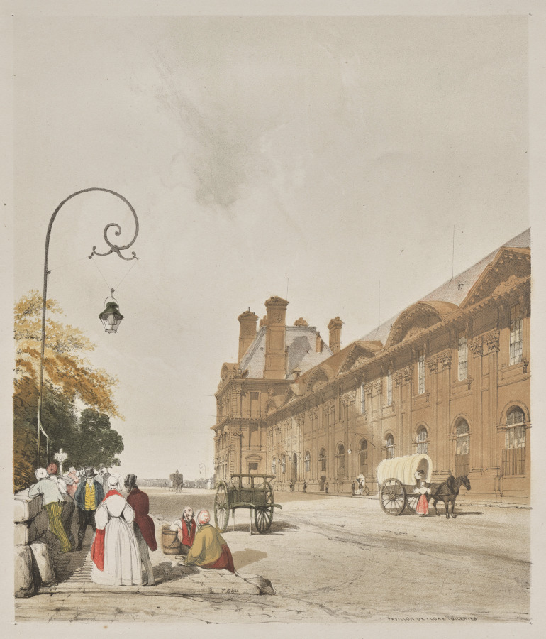 Picturesque Architecture in Paris, Ghent, Antwerp, Rouen:  Pavillion de Flors, Tuileries, Paris