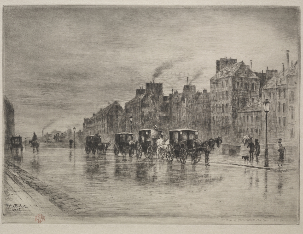 A Winter Morning on the Quai de l'Hôtel -Dieu