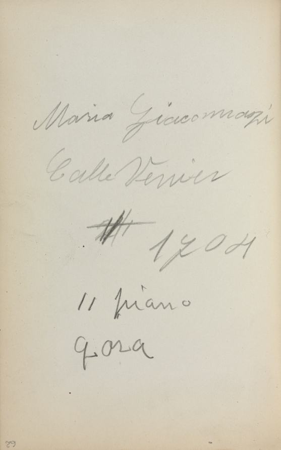 Italian Sketchbook: Notes (page 62)