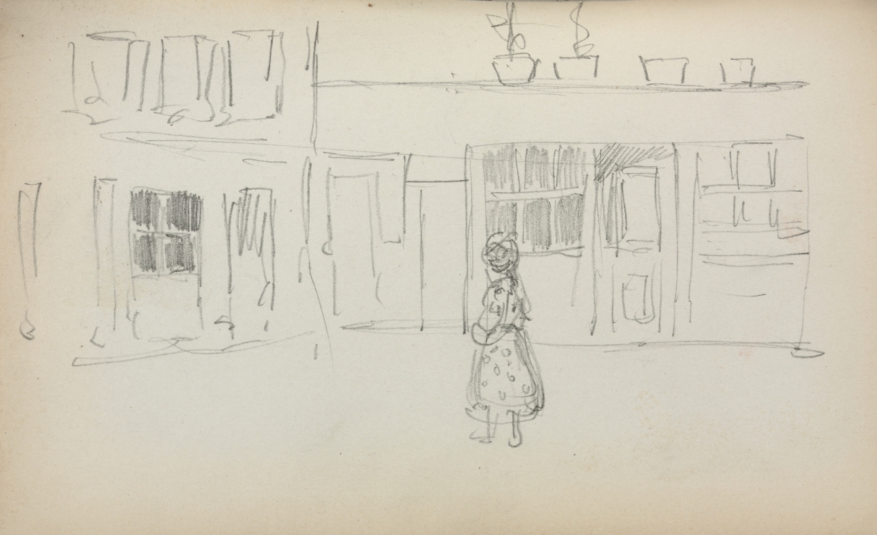 Italian Sketchbook: Street Scene with a Girl ( page 159)