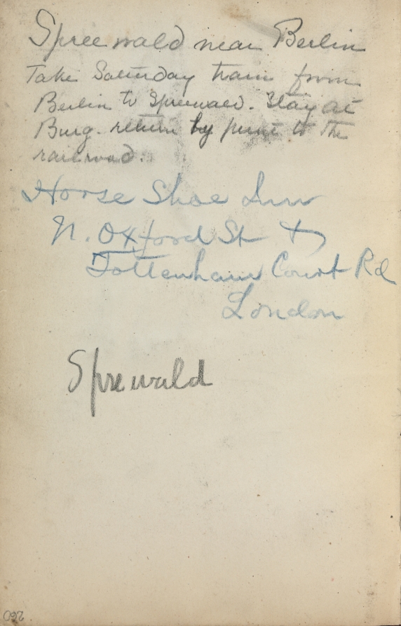 Italian Sketchbook: Notes (page 260)